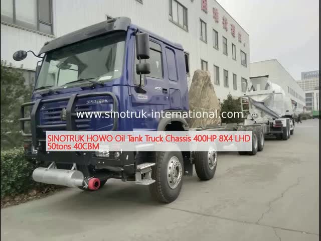 SINOTRUK HOWO オイルタンク トラック シャーシ 400HP 8X4 LHD 50 トン 40CBM