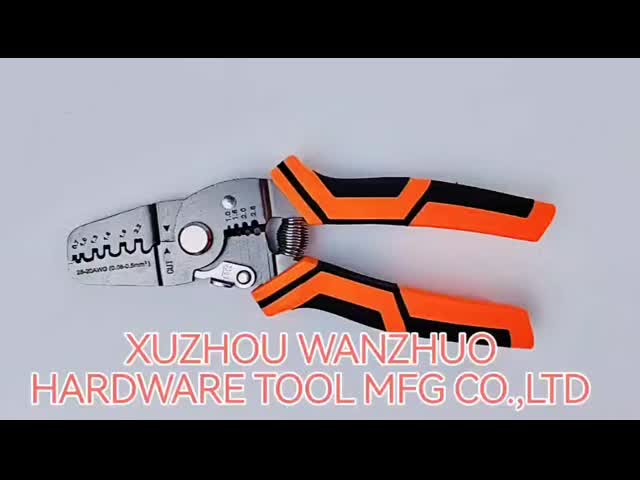 185mm 4Cr13 Wire Stripping & Terminal Crimping Tool ANSI HRC 51-55