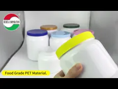 2KG Milk Powder Plastic Cans Food Grade PET Storage Jars With Screw Lids