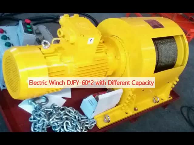 Oilfield Lifting Electric Winch DJFY-60*2 With 165ft Rope Capacity