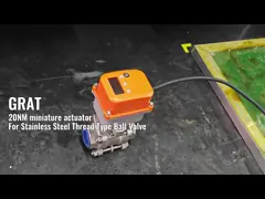 Actuateur électrique IOT de taille miniature de 20NM pour soupape à bille de type fil en acier inoxydable avec écran OLED
