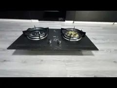 Household Dualuse Gas Stove Tempered Glass Suitable For Natural Gas And Liquefied Gas Dual Burner Design