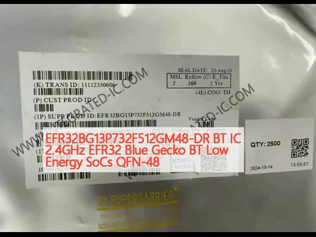 EFR32BG13P732F512GM48-DR BT IC 2.4GHz EFR32 ブルー・ゲッコ BT 低エネルギーソック QFN-48