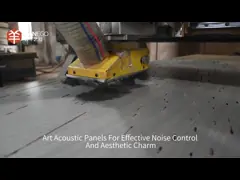 Panneaux de plafond en bois perforé acoustique Absorption du son et décoration artistique