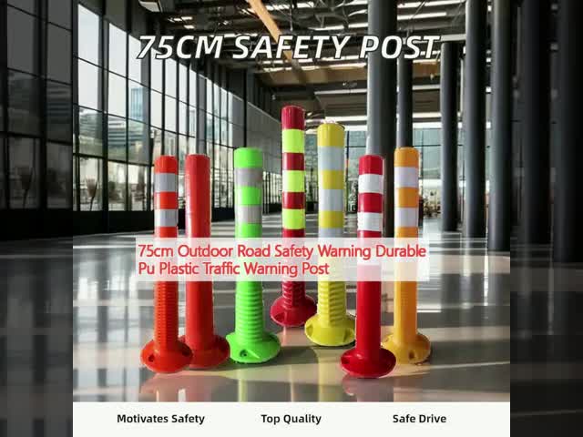 Aviso de segurança rodoviária ao ar livre de 75 cm Pólvora de aviso de trânsito de plástico PU durável