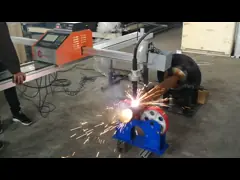 China Metal Steel Plates Gantry CNC Plasma Flame Cutting Machine with Panasonic Motor supplier