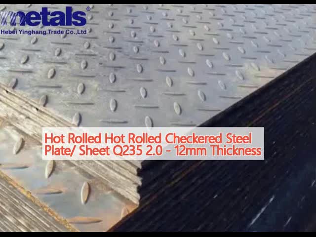 Hot Rolled Hot Rolled Checkered Steel Plate/ Sheet Q235 2.0 - 12mm Thickness