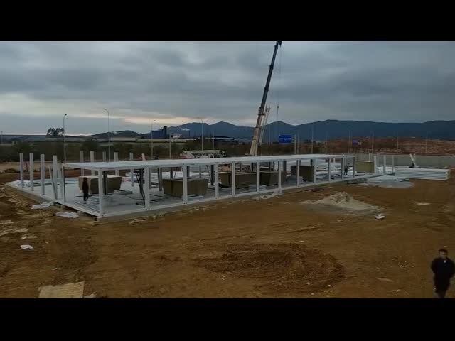 プリファブリックコンテナハウス 20ft 40ft プリファブリックモジュール型鋼コンテナハウス