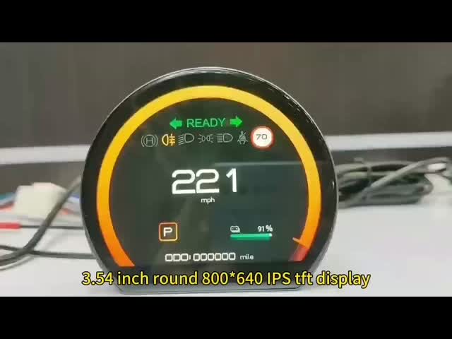 3.54インチ丸型TFTディスプレイ800x640TFTディスプレイパネル バイク用楽器用のランプ形