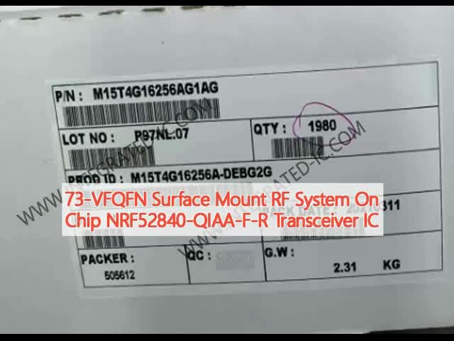 73-VFQFN破片NRF52840-QIAA-F-RのトランシーバーICの表面の台紙RFシステム