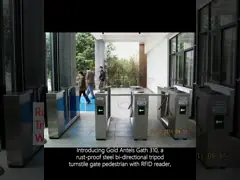 Roestvrije de Driepootturnstile van Staalbi Richtingpoortvoetganger met Rfid-Lezer