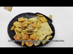 Low Fat Grain Snacks Fried Rice Crackers Baked For Custom Processing