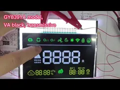 High Contrast  VA LCD Display Black Screen Negative White Segments 3.6V 40PIN