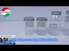 500ml Clear PET Plastic Candy Jars With Aluminum Lids And Screw Caps