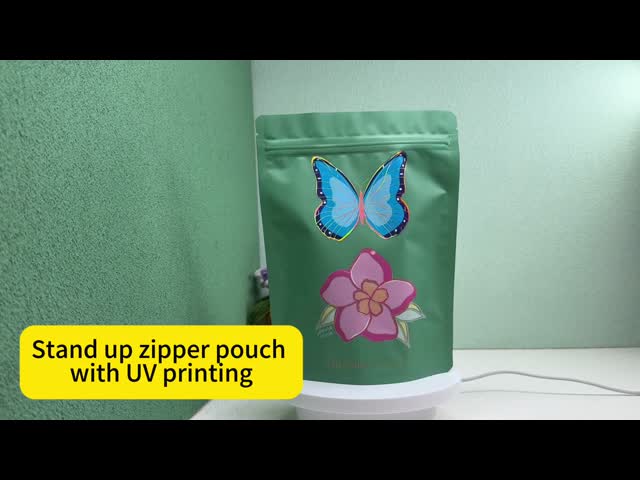 Luxury Design Gloss Spout UV Impresso Bolsas Recapotáveis Personalizadas Com Zipper Para Embalagens de Cosméticos
