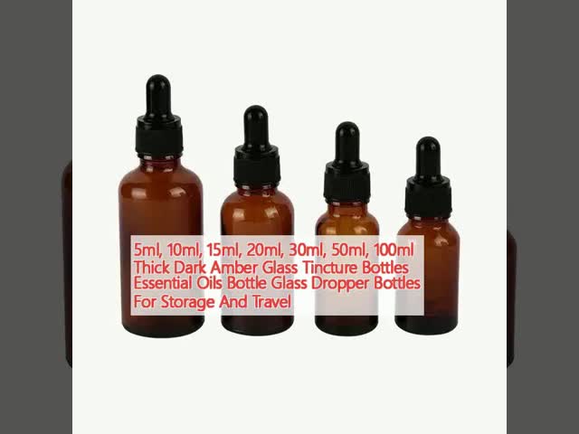 1ml 2ml 3ml 4ml 5ml Amber Mini Glass Dropper Bottles Essential Oil Sample Dropper Bottle