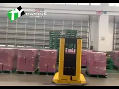 Mecanum Wheel AGV Vehículo guiado automático de alta precisión recogiendo caminando video