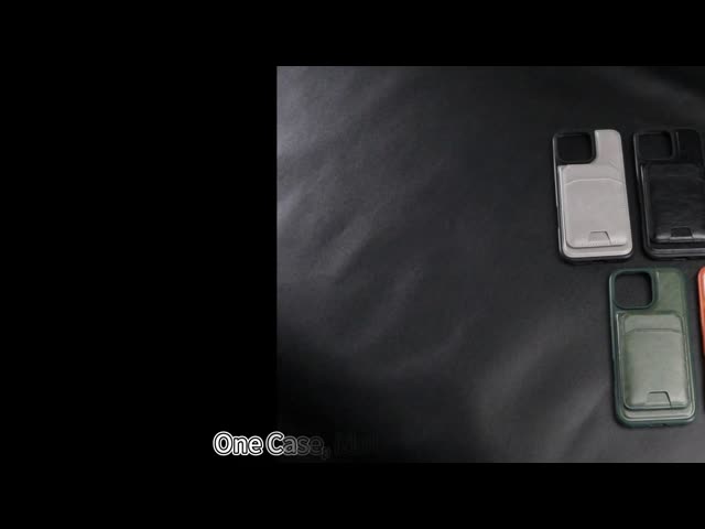 オーダーメイド ロゴ レザー 電話ケース マグセーフ ウォレット スタンド カードホルダー
