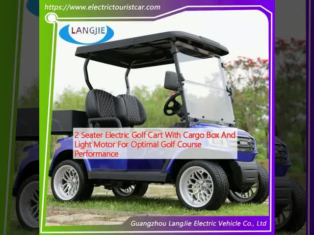 2 Seater Electric Golf Cart With Cargo Box AC Motor For Optimal Golf Course Performance