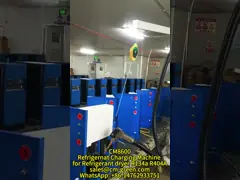 R134a R290 冷却剤充電機 エアコン 高精度 A/C フレオン充電ステーション video