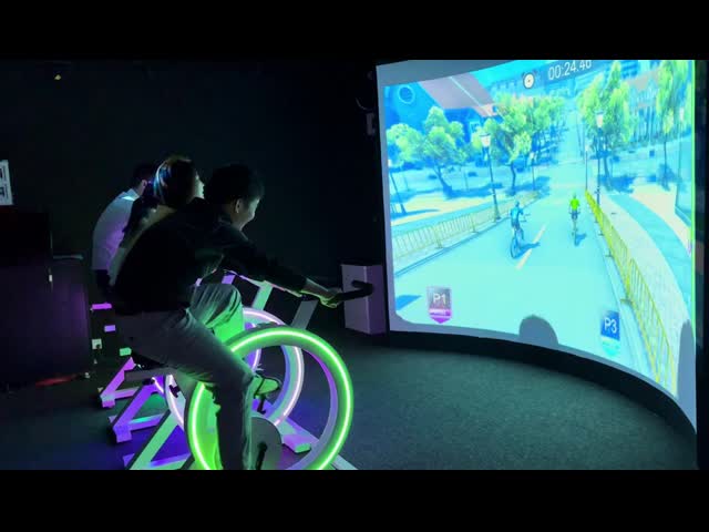 Dinâmico Racing Interativo Projeção Jogo Exterior Interativo Bike Game