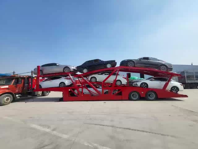 8 шины двойной этаж стальной шасси автотранспортер для 6/8/10 единиц автомобильного прицепа