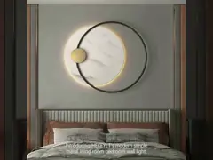 Modern Simple Metal Living Room Bedroom Wall Light Minimalist Hotel Corridor Decorative Light
