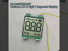 Customization 3 Digit 7 Segment LCD Display TN Potivie Black Fonts 12 PIN Connect