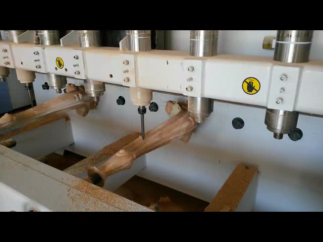 2つの頭 3次元彫刻 花 CNC 3D彫刻