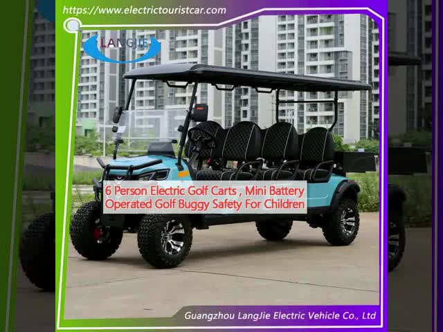 6 Person Electric Golf Carts Mini Battery Operated Golf Buggy Safety For Children