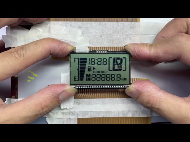 高品質 カスタム HTN LCD ディスプレイ 8 形 モノクロム 7 セグメント モーターサイクルの機器用 グラフィック LCD ディスプレイ