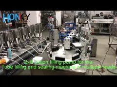 Seramik Pompalı Çok Sıralı Pnömatik Macun Dolum Makinesi Dikey Paketleme Makinesi