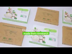Disposable Compostable Gloves Leak Resistant For Food Prep Home Duties Personal Care