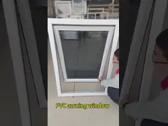 Heat Insulation PVC Awning Window White UPVC Double Glazed Windows