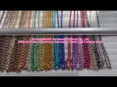 2m Height Gold Color Aluminium Chain Link Metal Mesh Curtain for Decorative