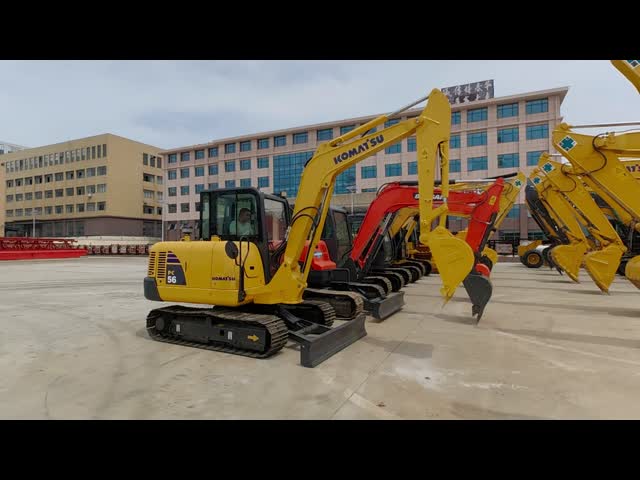 5Ton Small Used Komatsu Excavators PC56-7 Hydraulic Compact Crawler Mini Digger