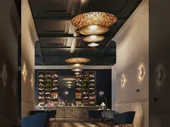 Italian Designer Modern Simple Light Luxury Atmosphere Creative Personality Living Room Villa Gold Chandelier