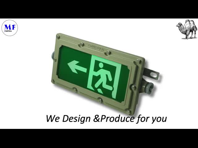 IP65 防水 防火 ATEX 3時間 緊急 バッテリー 時間 爆発 防災 4W 工場 倉庫 オイル ガソリン ステーション 緑色 LED 出口灯