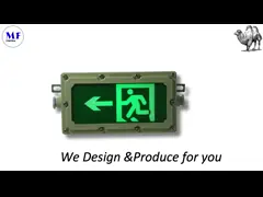 IP65 Waterproof Fire Proof ATEX 3hours Emergency Battery Time Explosion Proof 4W Green LED Exit Light For Factory Warehouse Oil Gas Station
