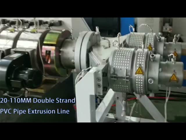 Linha de extrusão de tubos OPVC 16-160mm Máquina de fabricação de tubos de PVC Extrusora de parafuso duplo cônica