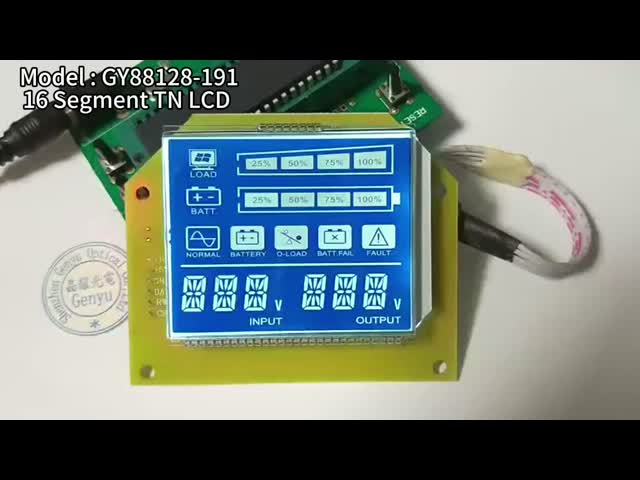 TN LCDスクリーン LCDセグメントディスプレイ ダークバックグラウンド ホワイトバックライト SMT_HT1621