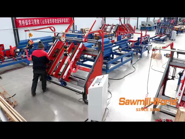 半自動 木製パレット釘付け機 / ユーロブロックパレット生産ライン