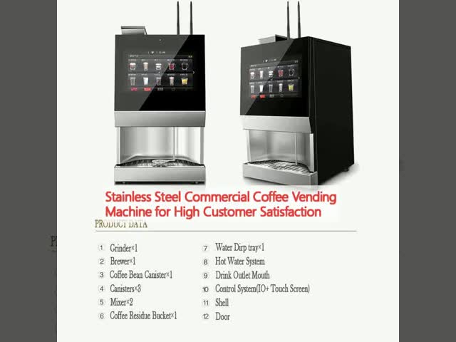 Stainless Steel Commercial Coffee Vending Machine For High Customer Satisfaction