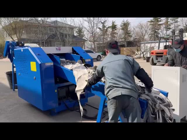 Flaux Leather Scraps Shredder Crusher Machine For Artificial Leather Scraps With Different Cpacity And Discharge