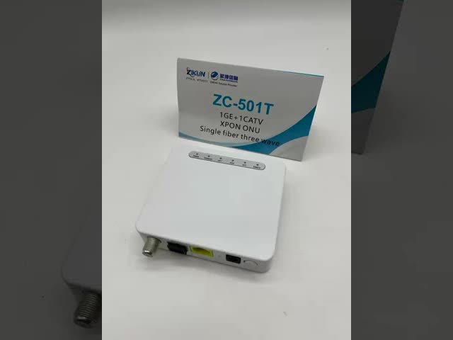 Маршрутизатор 1GE CATV ZC-501T ONU XPON Wifi с портом удаленного зеленого цвета APC порта RF оптическим