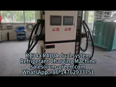 R134a R404A Machine de charge au freon à double système de charge video