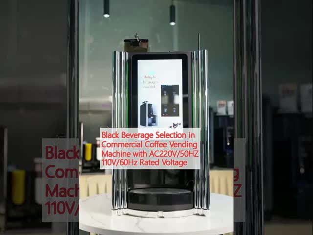 Black Beverage Selection In Commercial Coffee Vending Machine With AC220V/50HZ 110V/60Hz Rated Voltage