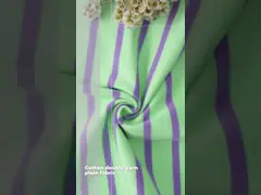 Zacht dubbel gebreide stof gestreept ademend gewassen katoen materiaal voor pyjama's