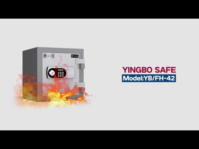 Solid Steel Fireproof Safe Box Dual Alarm System Height 420mm
