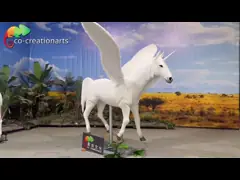 Animatronic Animals Simulation Unicorn With Wings For Theme Park Decoration